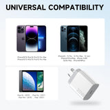 iPhone 14Pro Max 20W USB-C Power Adapter USB-C to Lightning Cable