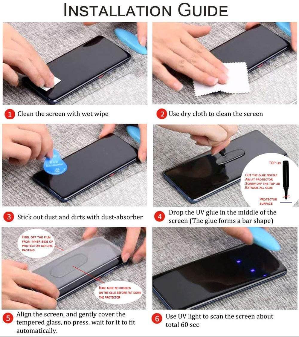 Original Samsung Note 10 plus UV curved glass protector We Fix Fast