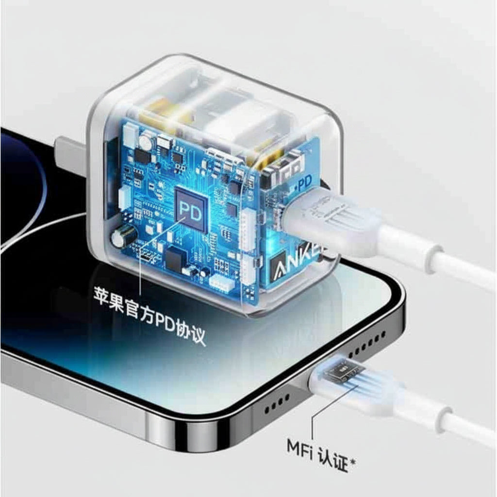 Anker 20W USB-C Adapter and Cable wefix fast