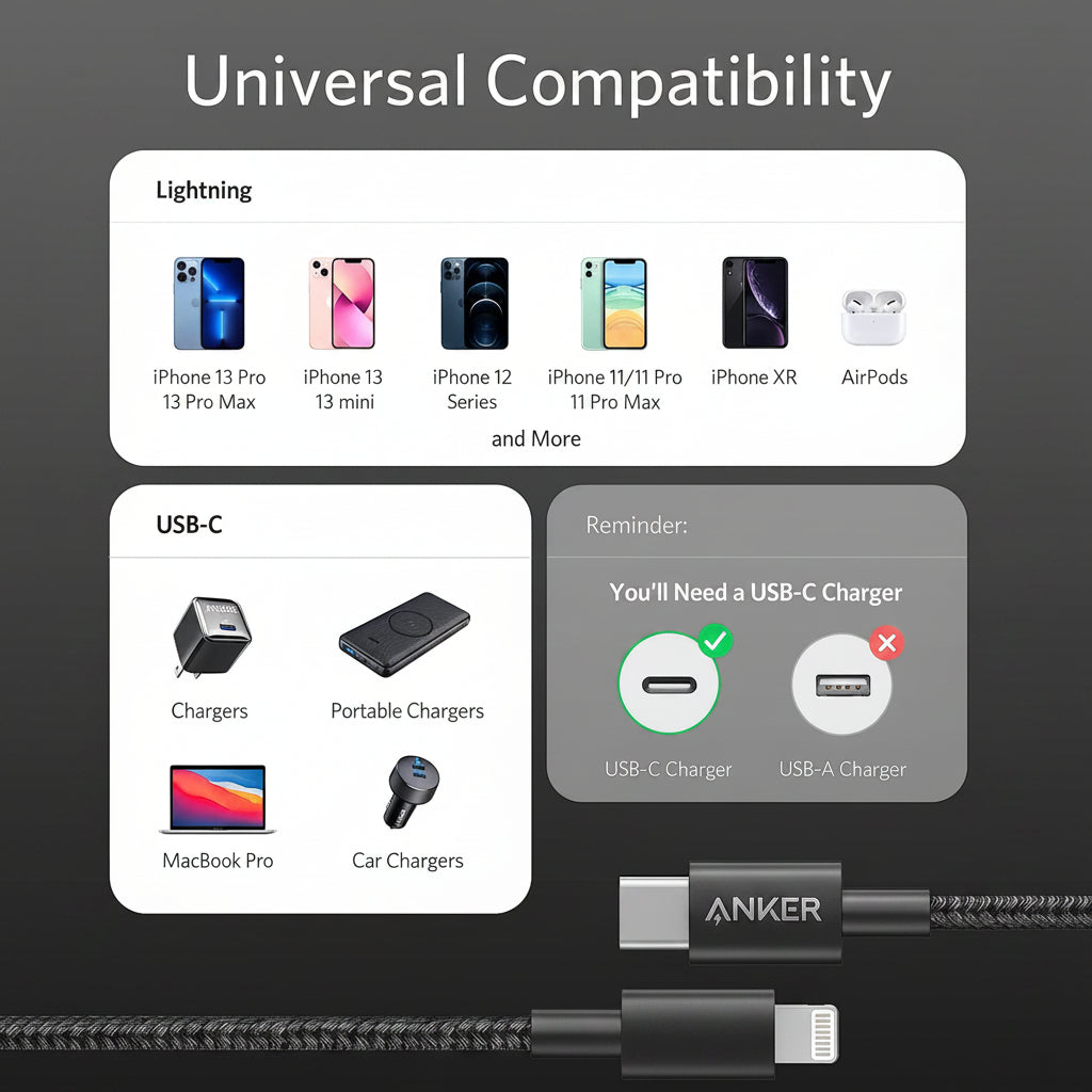Anker USB- C to Lighting Cable wefixfast