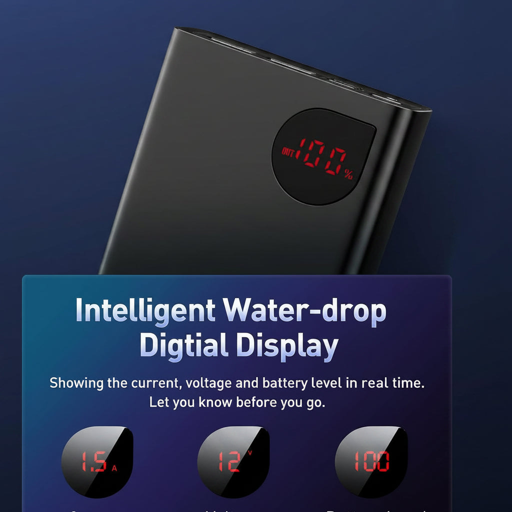 Baseus PPADM20S 20000mah Adaman Metal Fast Charging Power Bank Black (22.5W) wefixfast