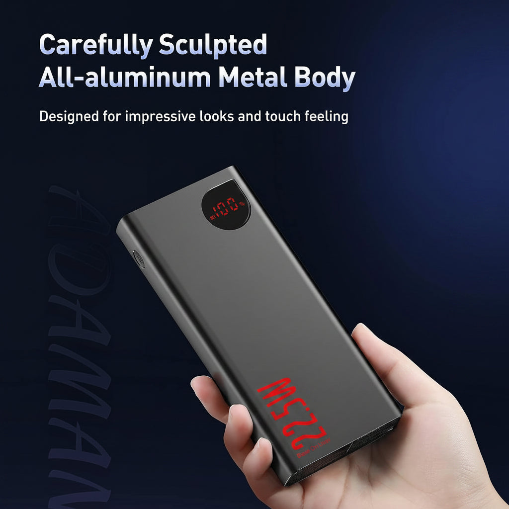 Baseus PPADM20S 20000mah Adaman Metal Fast Charging Power Bank Black (22.5W) wefixfast