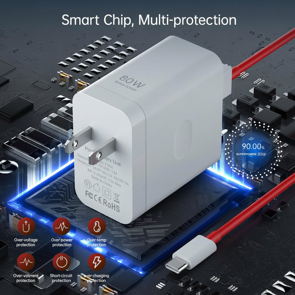 OnePlus SUPERVOOC 80W Power Adapter With Cable