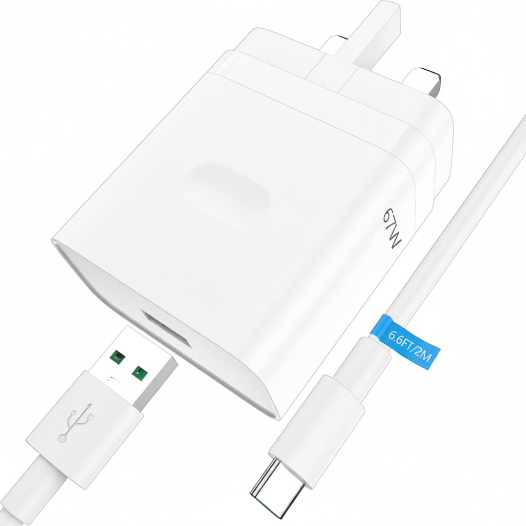 Realme Spervooc 67W USB-A Fast Charger Adapter with Type-C Cable wefixfast