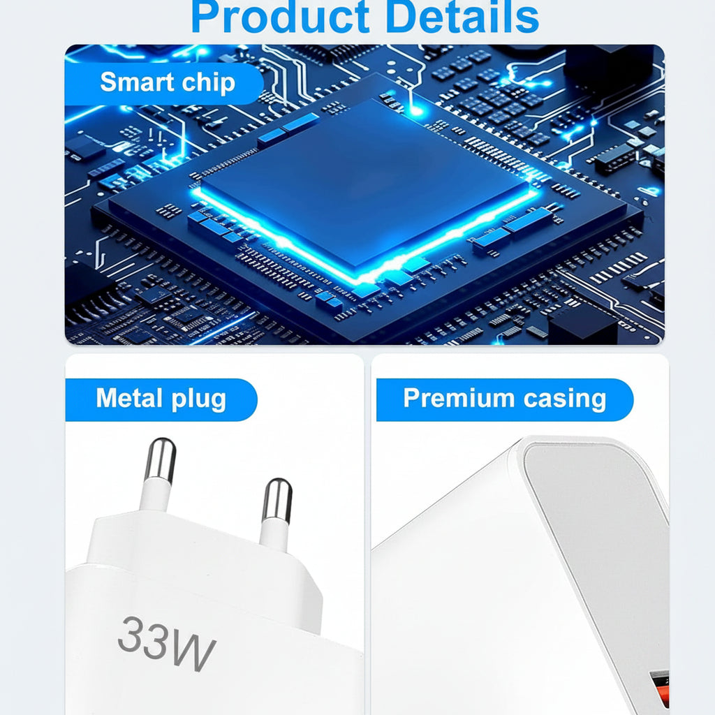 Xiaomi 33W Charger Set with 3A USB Type-C Cable wefixfast