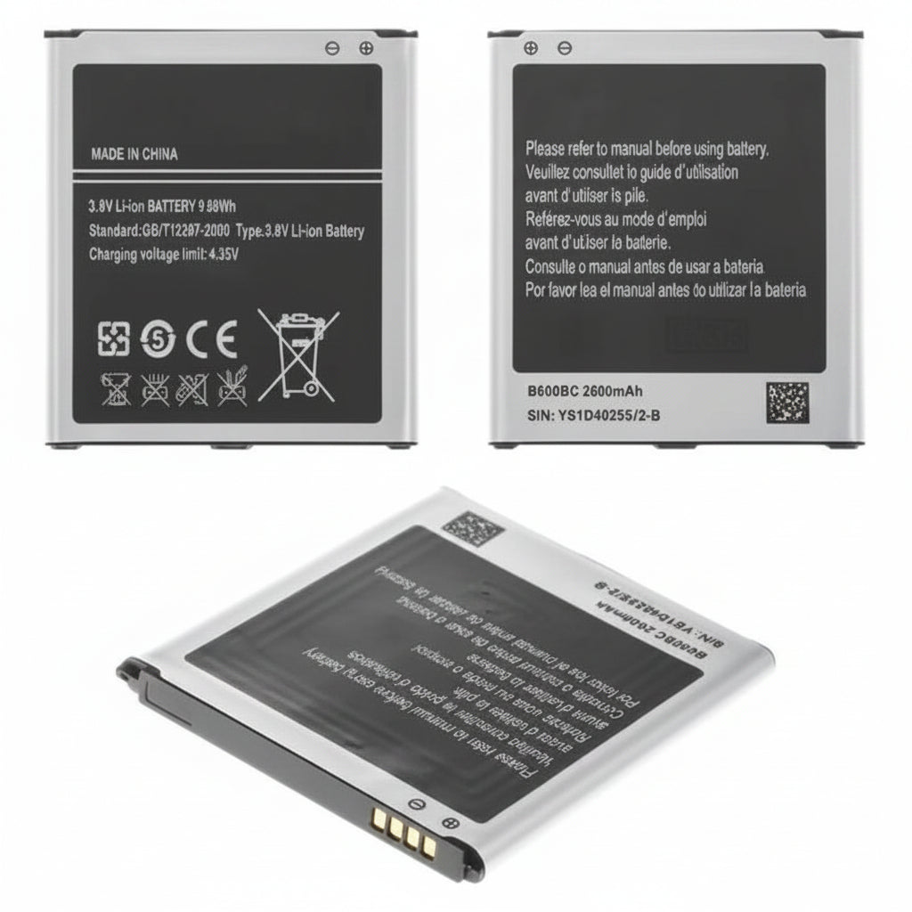 Original Samsung Galaxy S4 I9500 Battery EB-B600BC/EB485760LU/EB-B600BEBECWW Compatible (Li-ion, 3.8V, 2600mAh) We Fix Fast