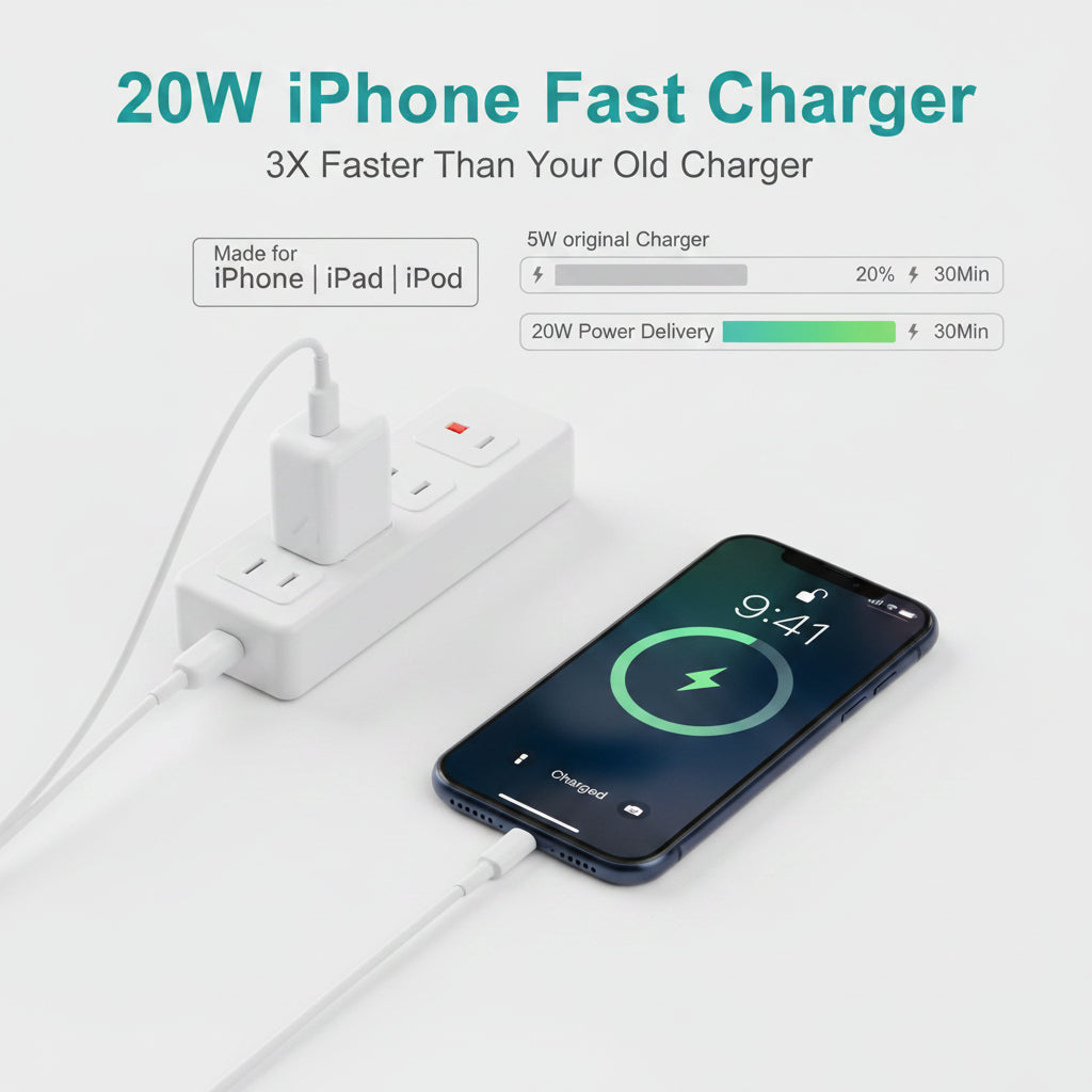 iPhone 14Pro Max 20W USB-C Power Adapter USB-C to Lightning Cable wefixfast
