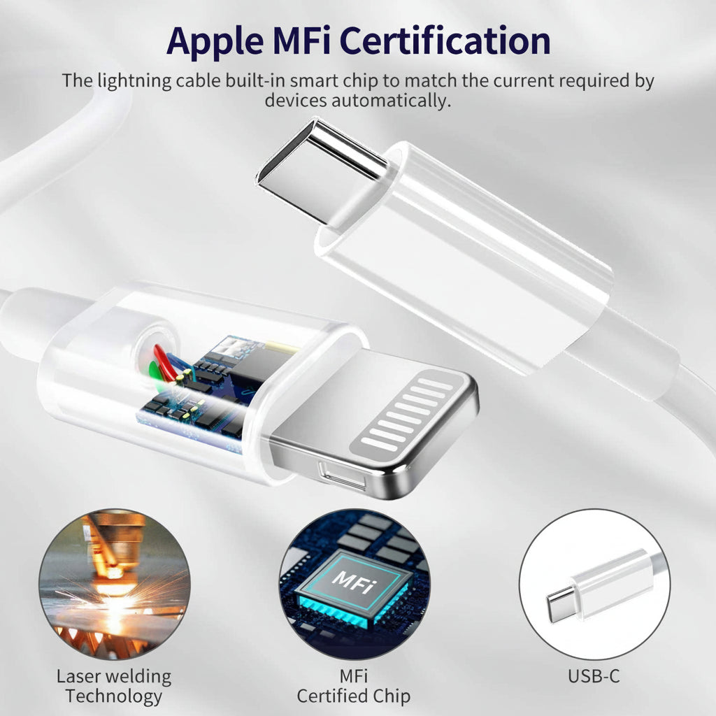 iPhone 14 Pro Max 20W USB-C Power Adapter USB-C to Lightning Cable