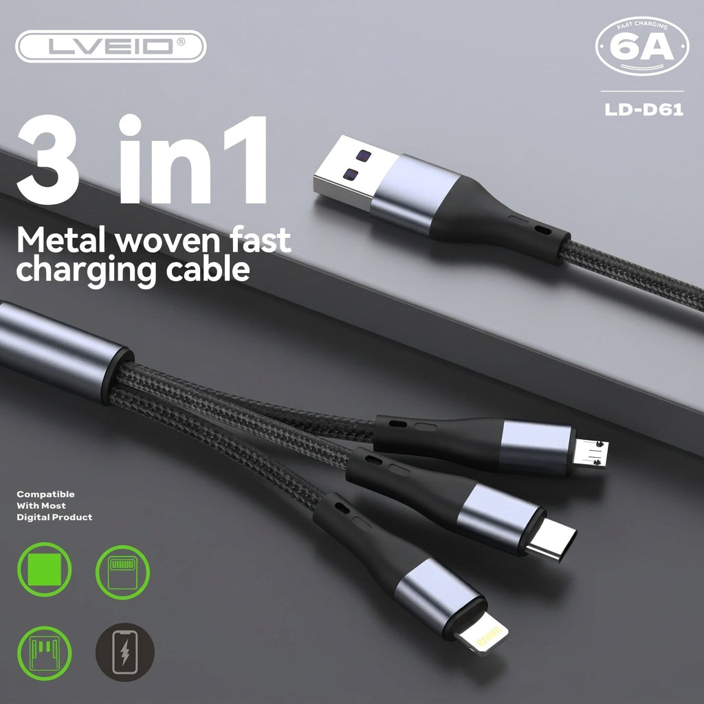 levio braided nylon cable wefixfast