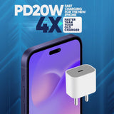 iPhone 14Pro Max 20W USB-C Power Adapter USB-C to Lightning Cable