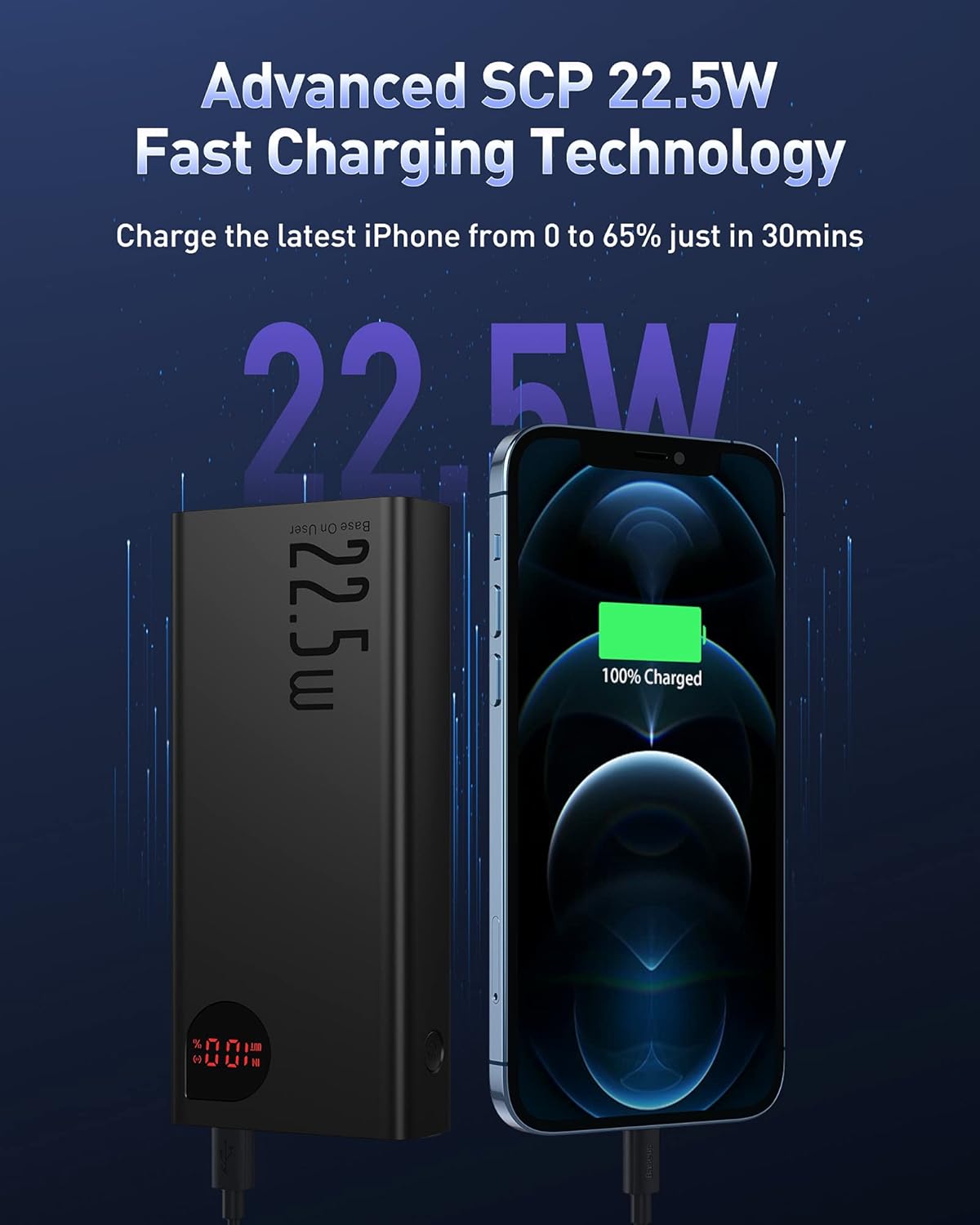 Baseus PPADM20S 20000mah Adaman Metal Fast Charging Power Bank Black (22.5W) wefixfast