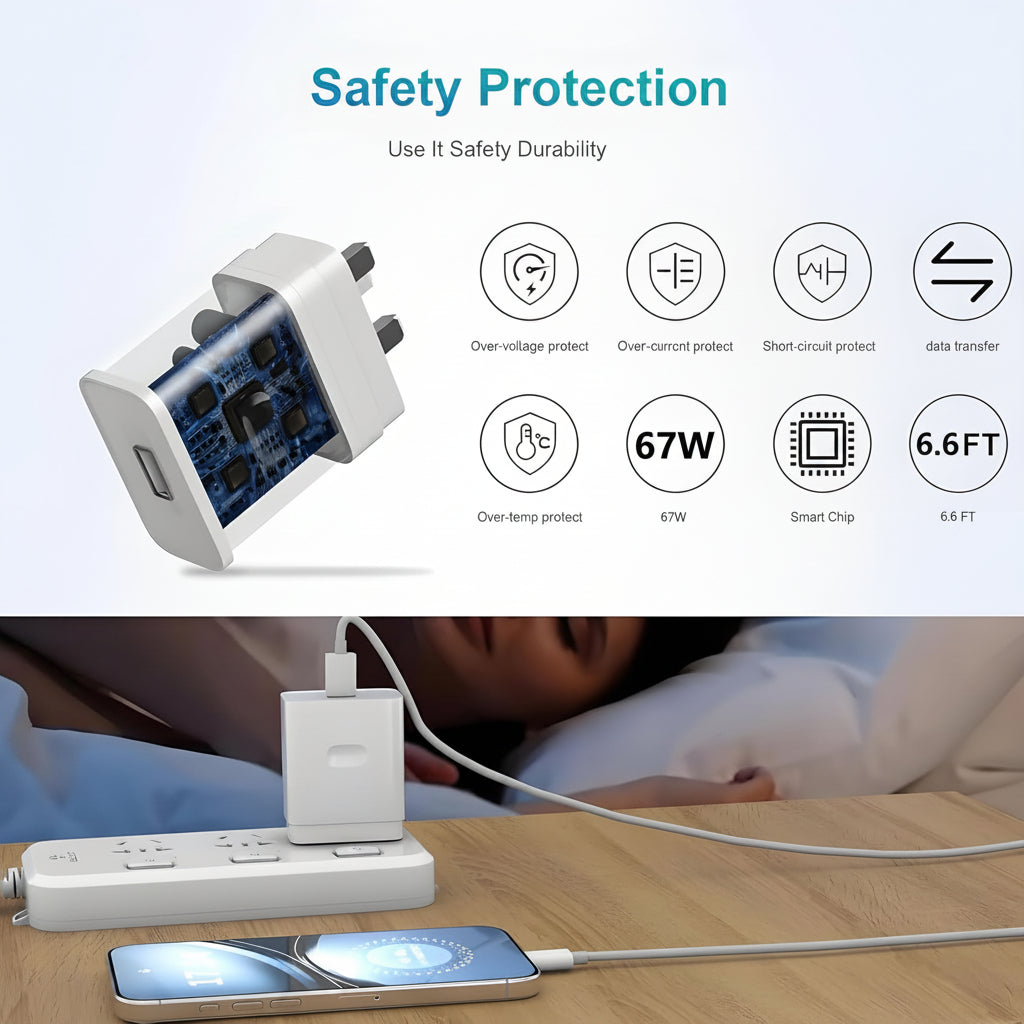 Realme Spervooc 67W USB-A Fast Charger Adapter with Type-C Cable wefixfast