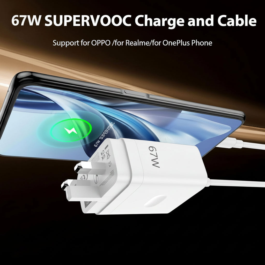 Realme Spervooc 67W USB-A Fast Charger Adapter with Type-C Cable wefixfast