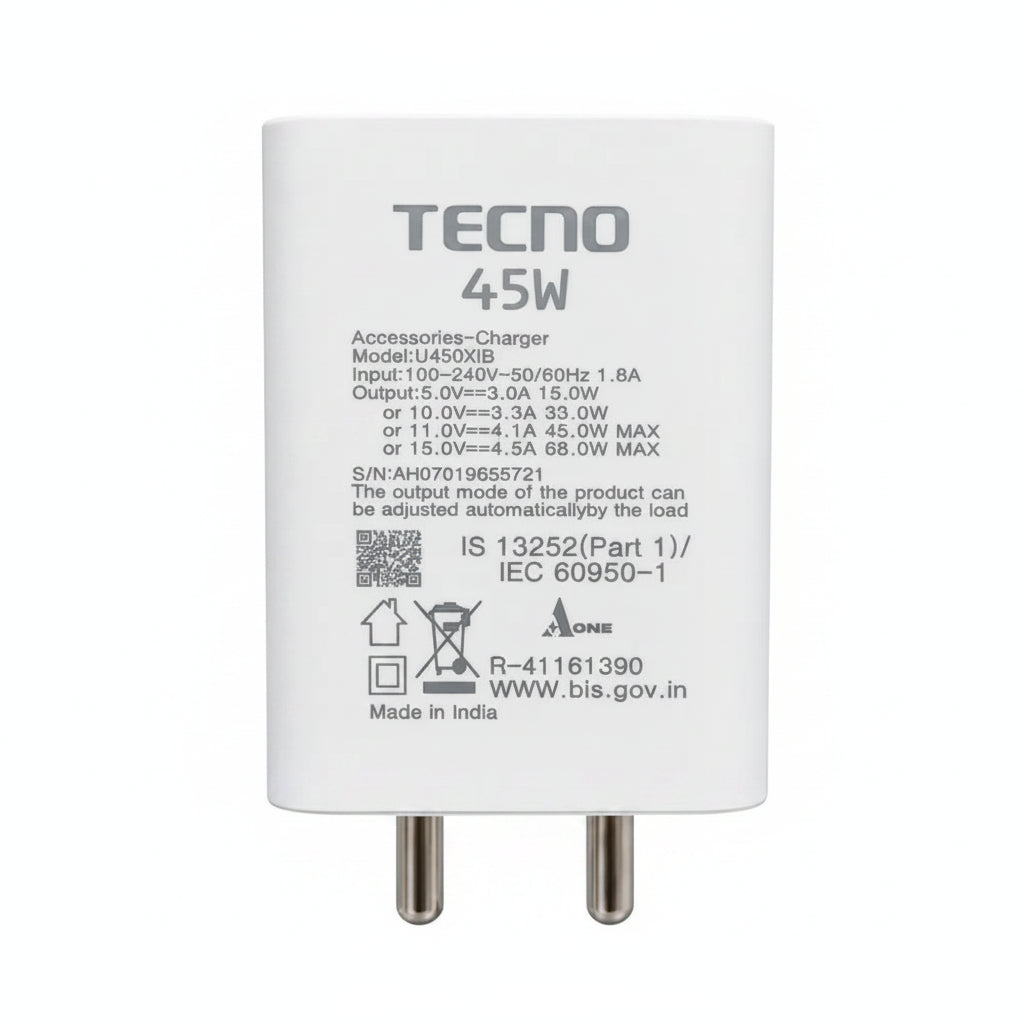 Tecno 45W Charger wefixfast 